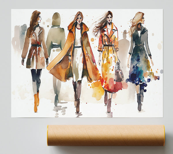 Golden Autumn Fashion Poster