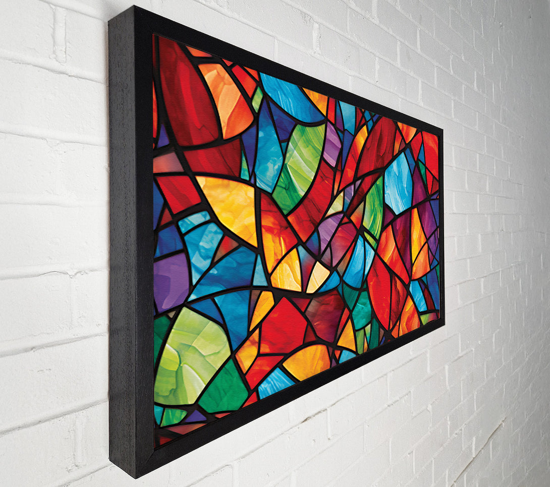  A Canvas Print of Crimson Stained Glass Canvas Print