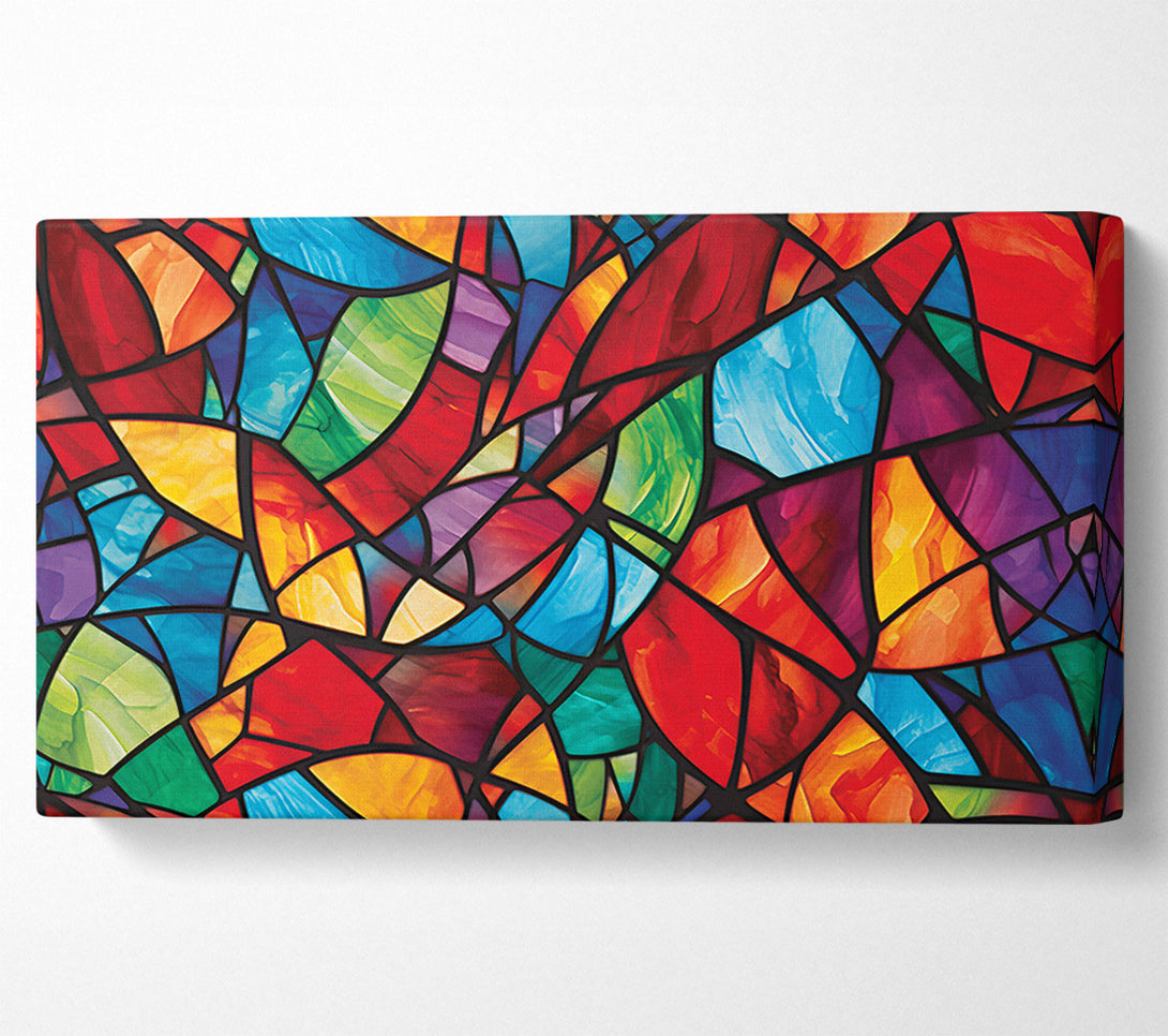  A Canvas Print of Crimson Stained Glass Canvas Print