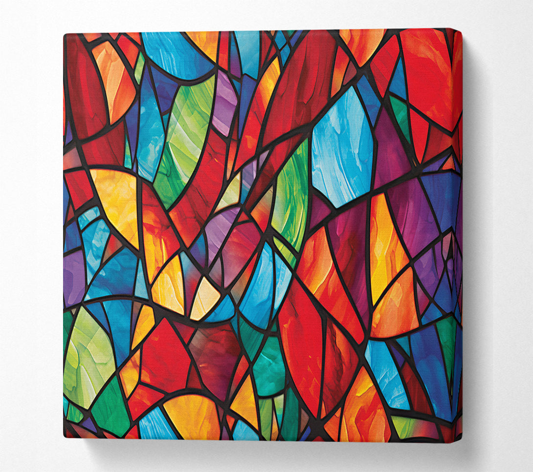  A Canvas Print of Crimson Stained Glass Canvas Print