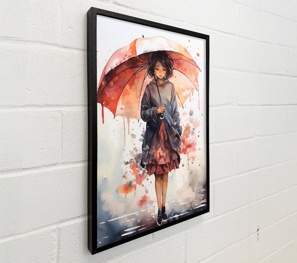 Girl Umbrella Rain