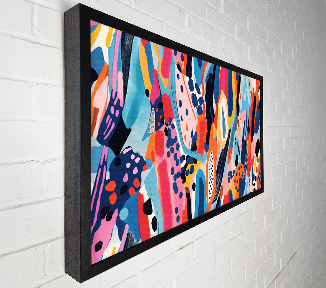  A Canvas Print of Blue Burst Abstract Canvas Art