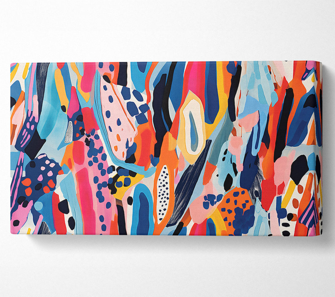  A Canvas Print of Blue Burst Abstract Canvas Art