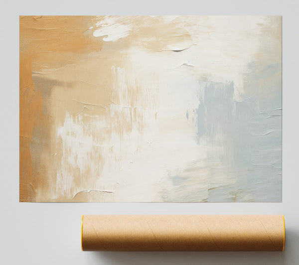 Pale Grey Abstract Print