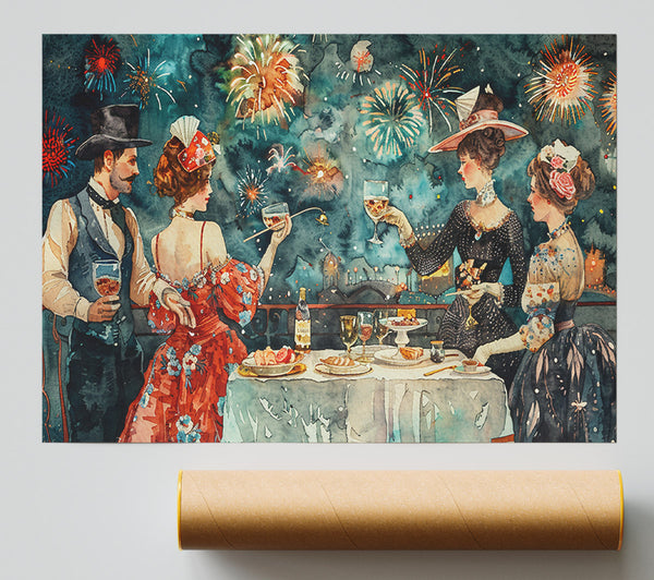 Crimson Fireworks Feast Print