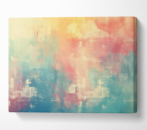  A Canvas Print of Teal Abstract Dreamscape Canvas Wall Art