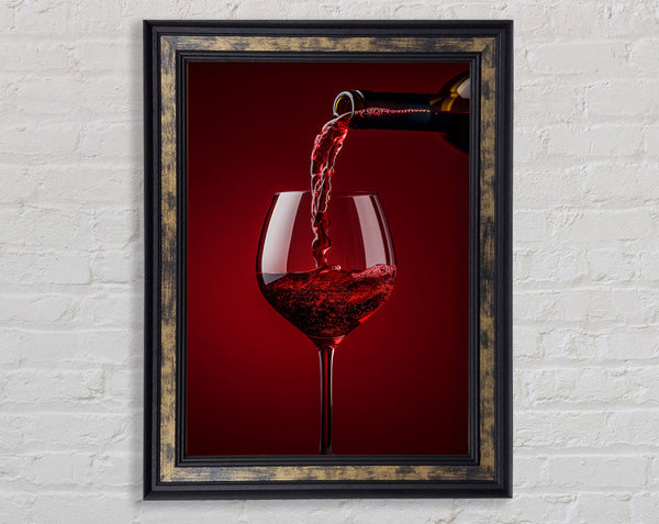Glass Of Red Wine Framed Print