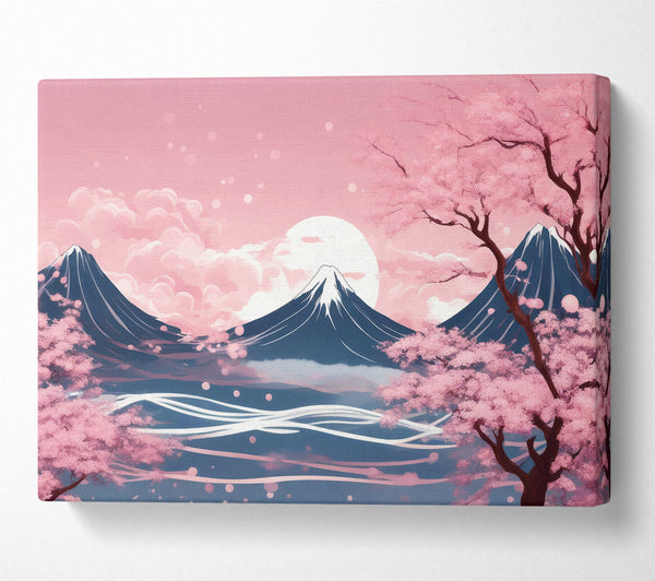  A Canvas Print of Pink Mountain Dreamscape Canvas Print