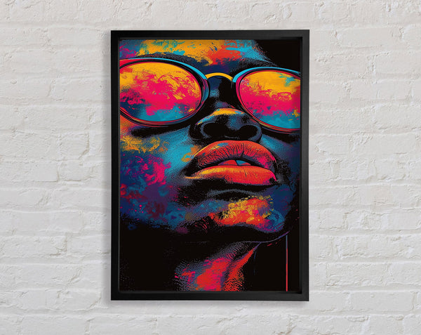 Glasses Face Framed Print