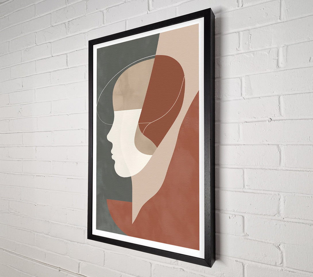  A Canvas Print of Rust-Colored Abstract Portrait Canvas Wall Art
