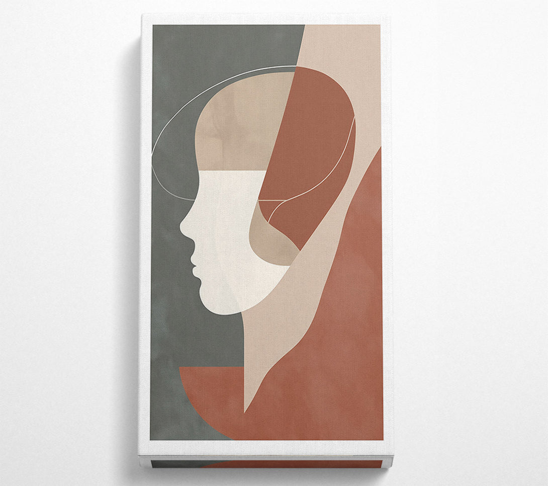  A Canvas Print of Rust-Colored Abstract Portrait Canvas Wall Art