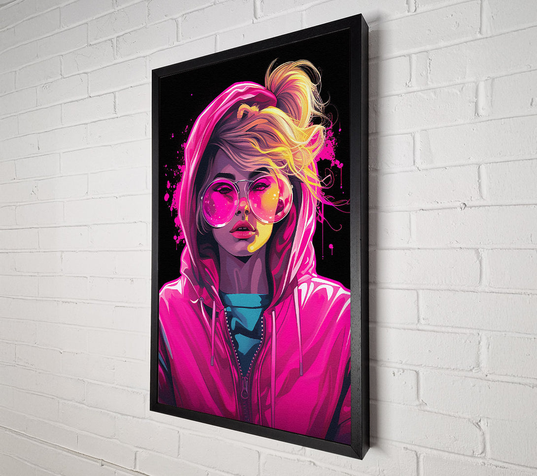  A Canvas Print of Glasses Fashion Hoodie Punk Canvas Wall Art