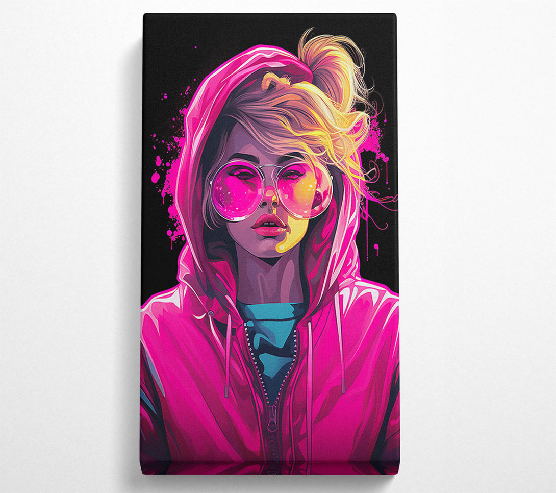  A Canvas Print of Glasses Fashion Hoodie Punk Canvas Wall Art