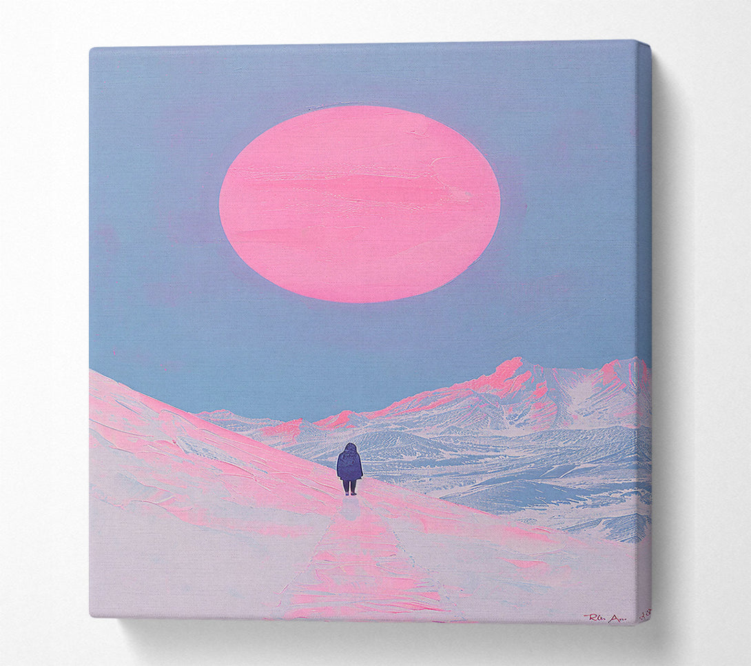  A Canvas Print of Pink Horizon'S Trail Canvas Art