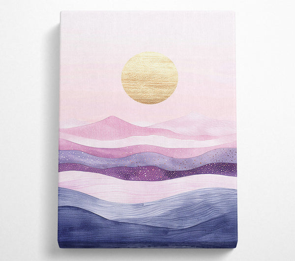  A Canvas Print of Golden Sunset Hues Canvas Wall Art