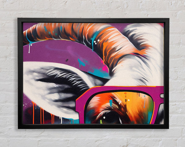 Glasses Goat Framed Print