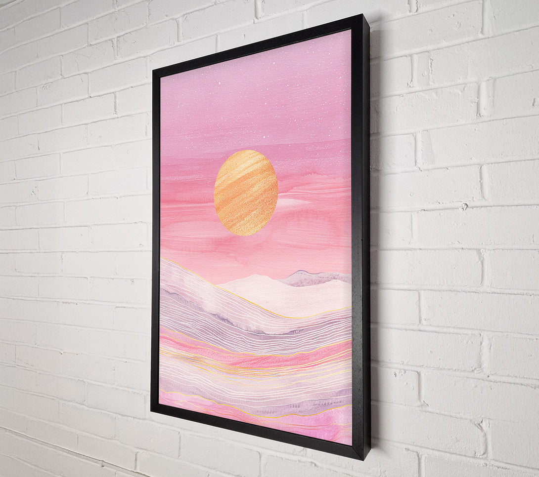  A Canvas Print of Pink Horizon Glow Canvas Art