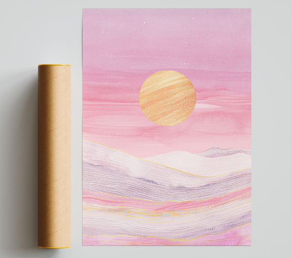 Pink Horizon Glow Giclee Print