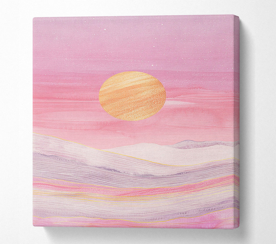  A Canvas Print of Pink Horizon Glow Canvas Art