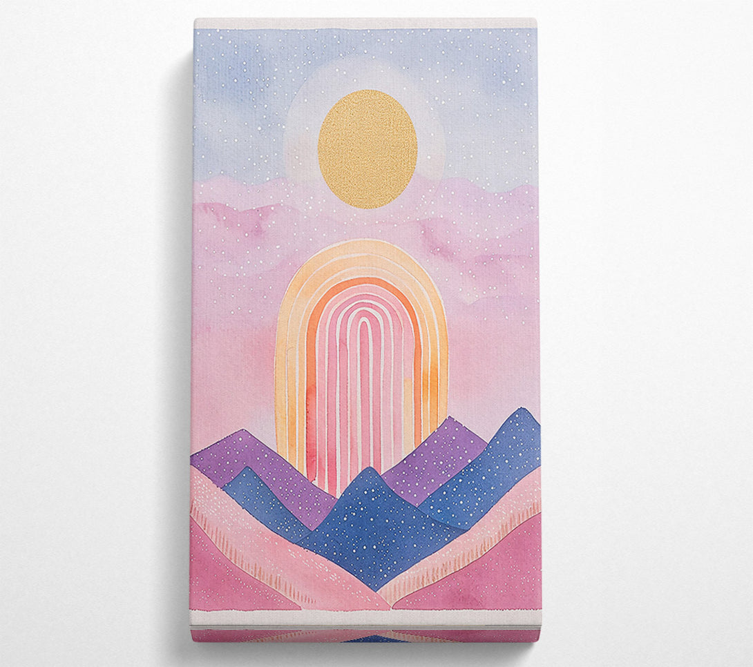  A Canvas Print of Pink Rainbow Mountain Sky Canvas Art
