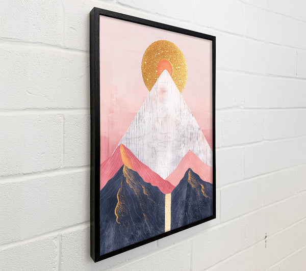 Golden Pink Mountain Range