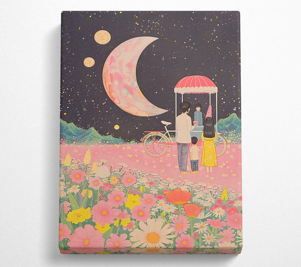  A Canvas Print of Pink Moon Dreamscape Canvas Print