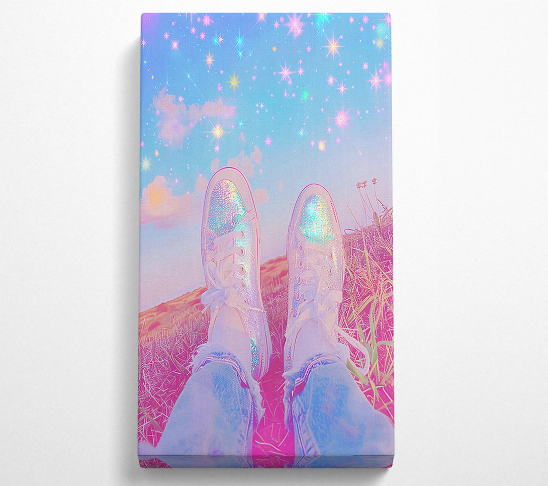  A Canvas Print of Pink Glitter Sky Canvas Art
