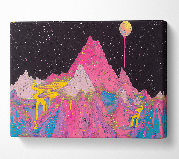  A Canvas Print of Pink Cosmic Landscape Canvas Print