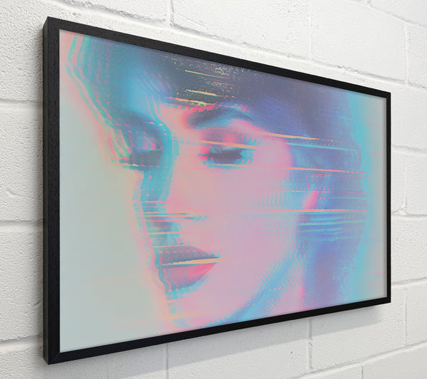 Blue Glitch Portrait