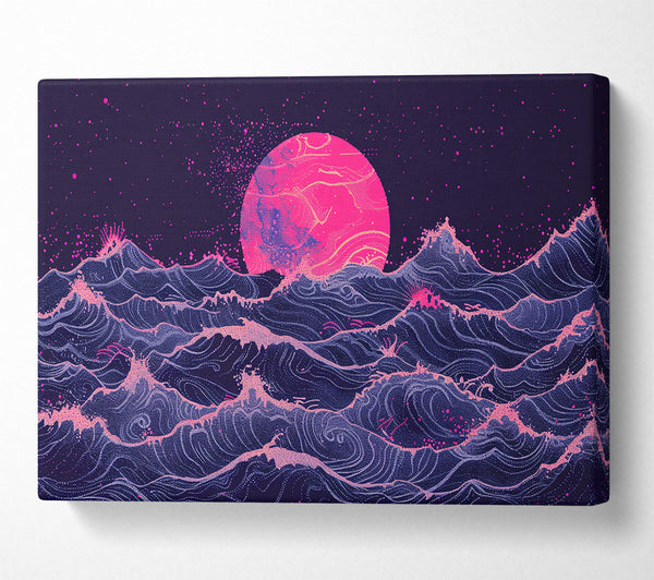  A Canvas Print of Pink Cosmic Waves Canvas Print