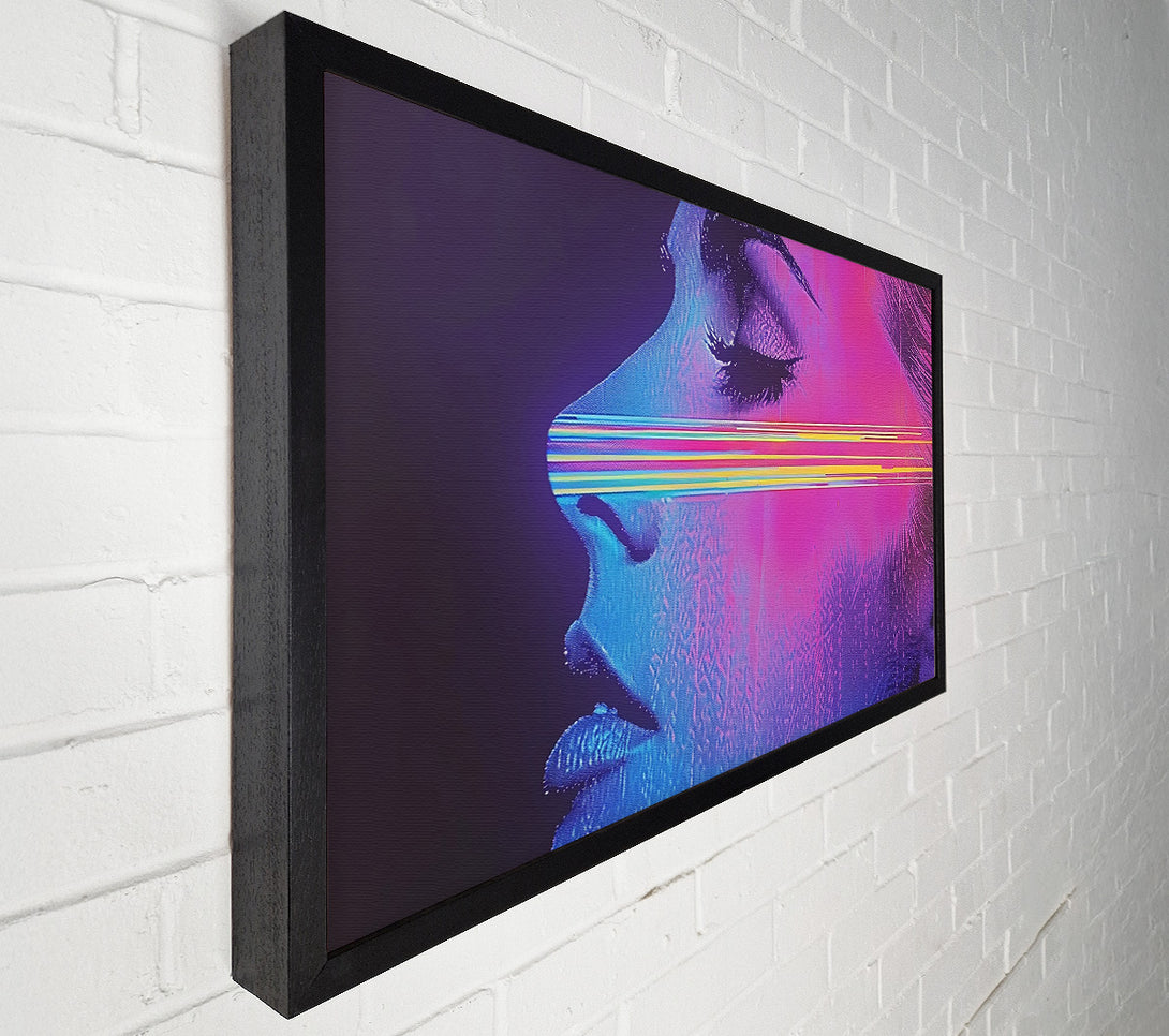  A Canvas Print of Pink Glitch Profile Canvas Wall Art