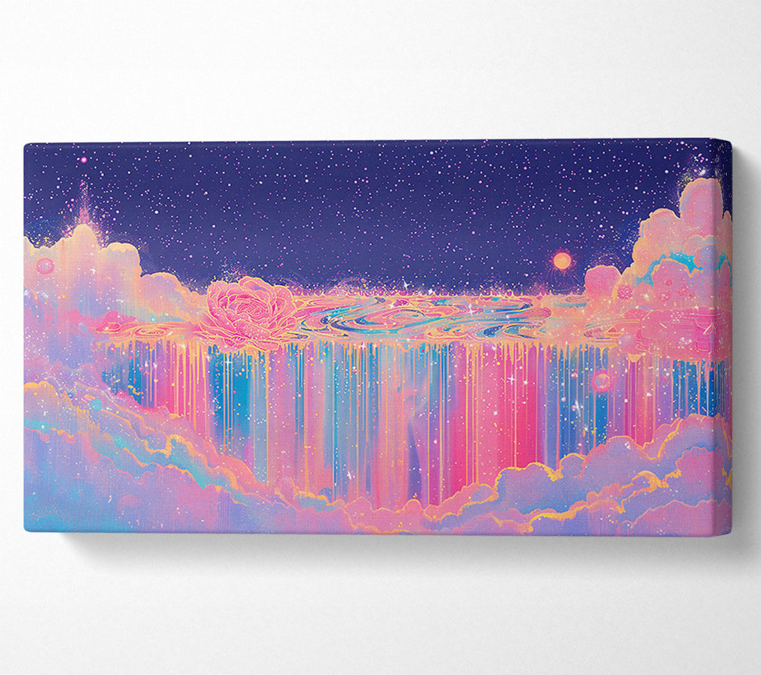  A Canvas Print of Pink Galactic Drip Canvas Art