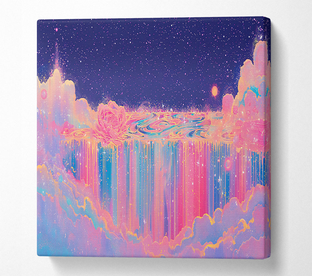  A Canvas Print of Pink Galactic Drip Canvas Art
