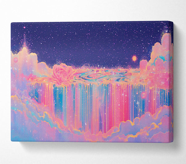  A Canvas Print of Pink Galactic Drip Canvas Art