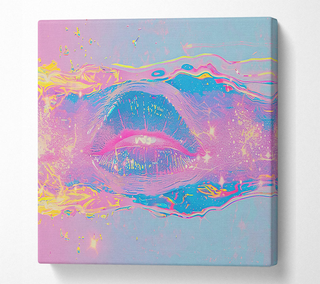  A Canvas Print of Pink Dreamy Lips Canvas Art