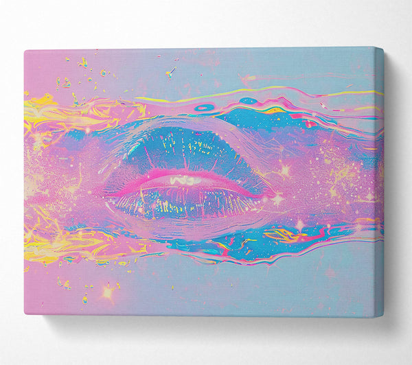  A Canvas Print of Pink Dreamy Lips Canvas Art