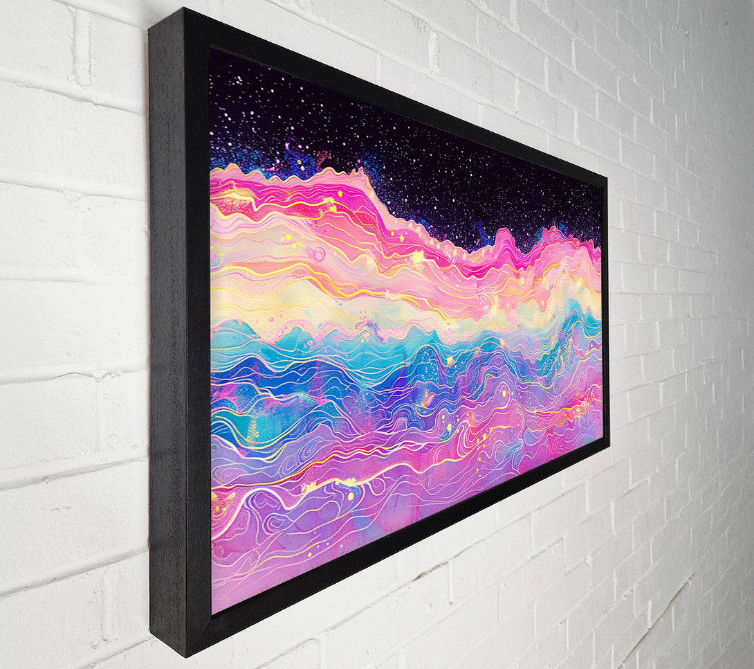  A Canvas Print of Pink Cosmic Waves Canvas Wall Art