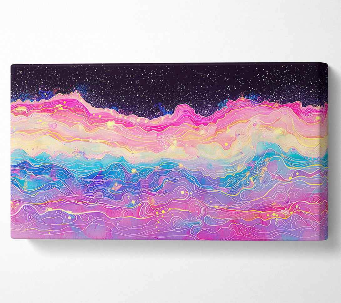  A Canvas Print of Pink Cosmic Waves Canvas Wall Art