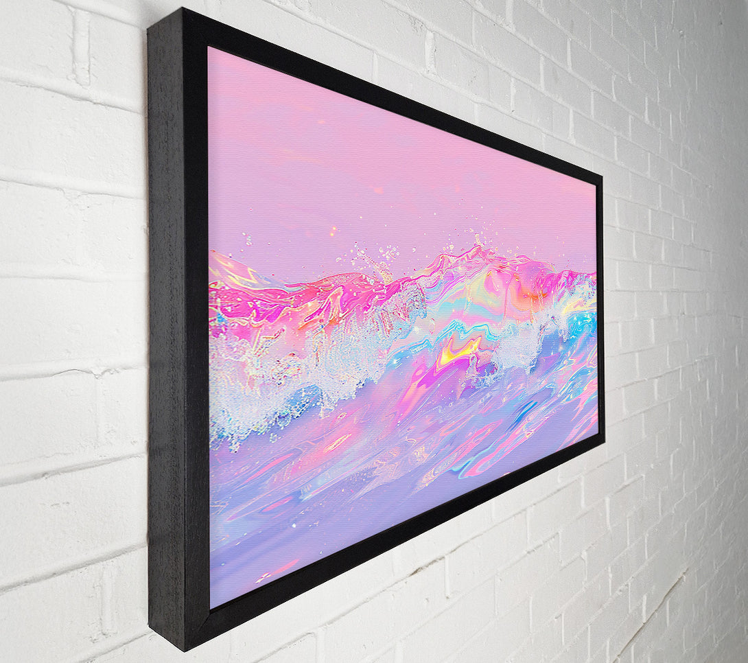 A Canvas Print of Pink Shimmering Waves Canvas Print