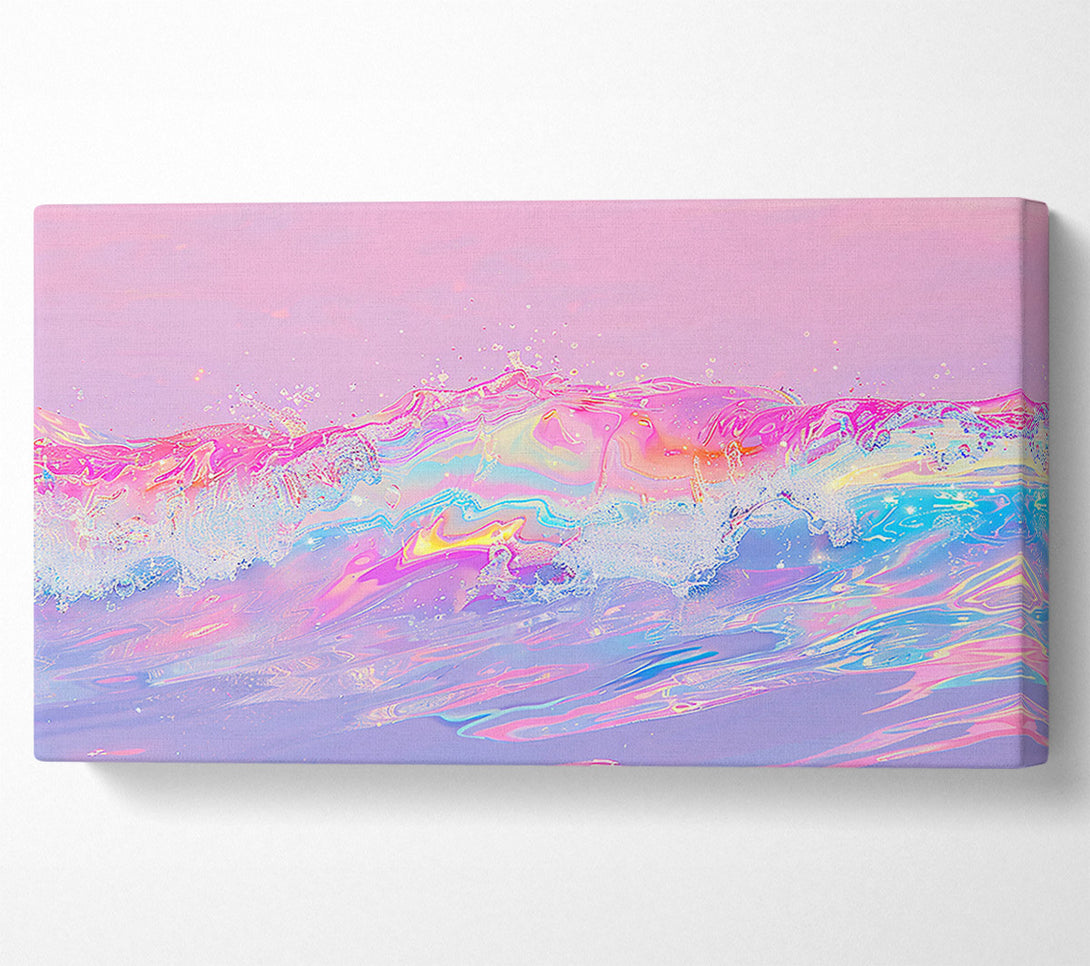  A Canvas Print of Pink Shimmering Waves Canvas Print