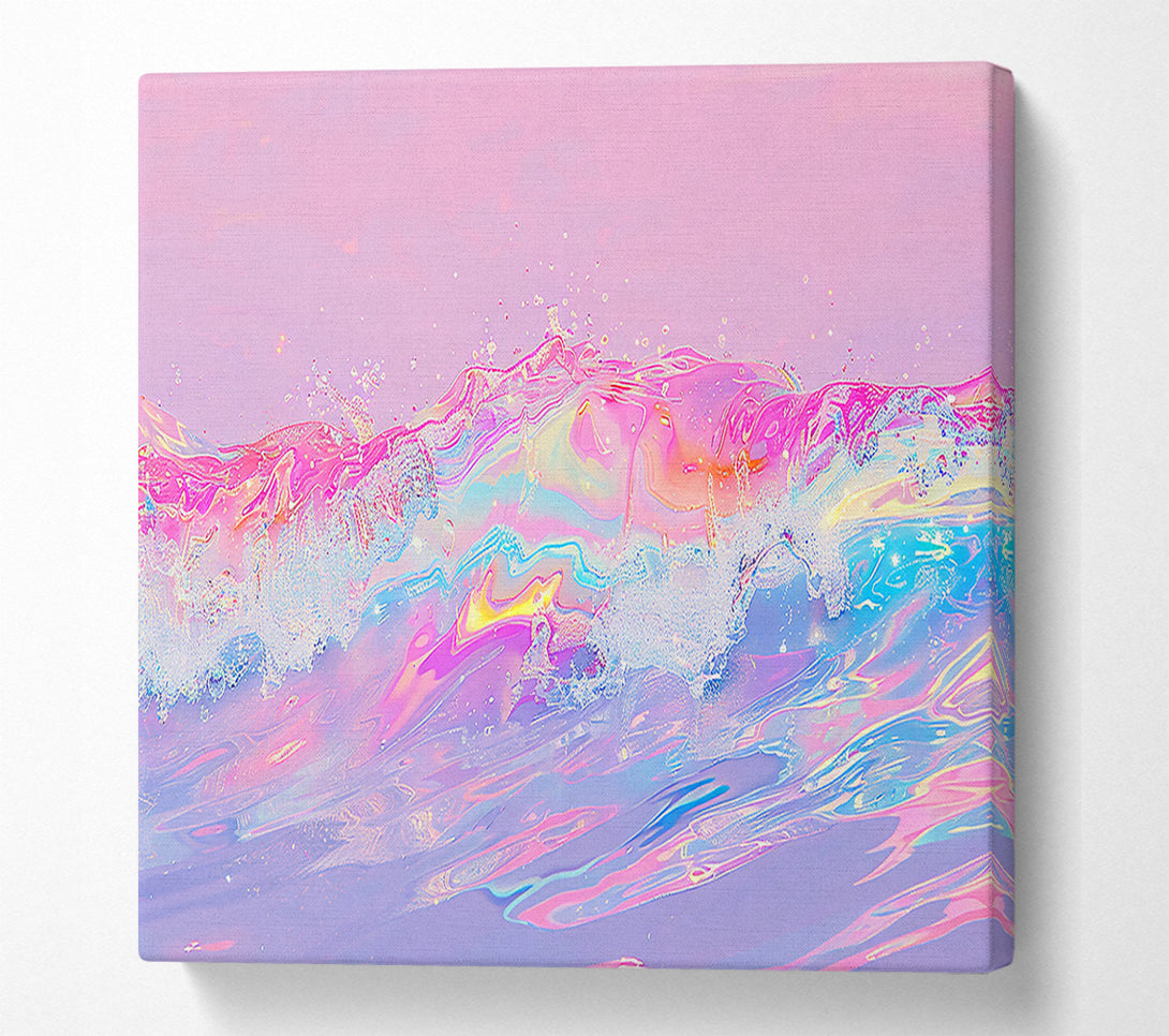  A Canvas Print of Pink Shimmering Waves Canvas Print