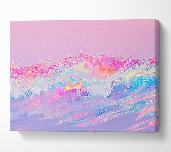  A Canvas Print of Pink Shimmering Waves Canvas Print