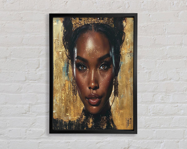 Glitter Gold Beauty Framed Print