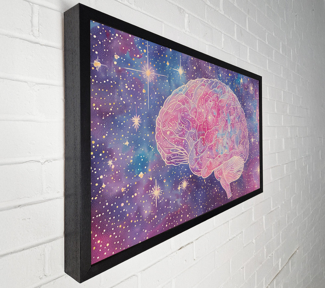  A Canvas Print of Cosmic Lavender Brain Canvas Art
