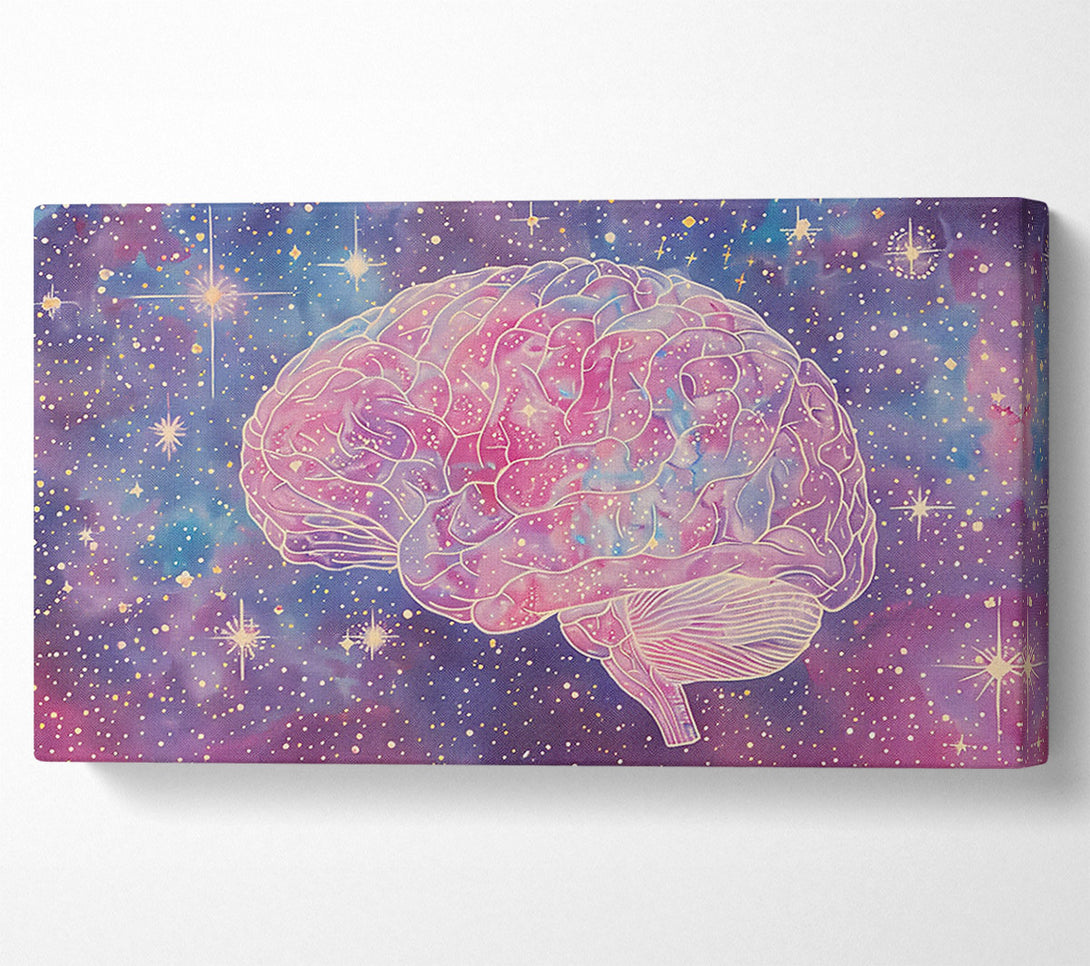  A Canvas Print of Cosmic Lavender Brain Canvas Art