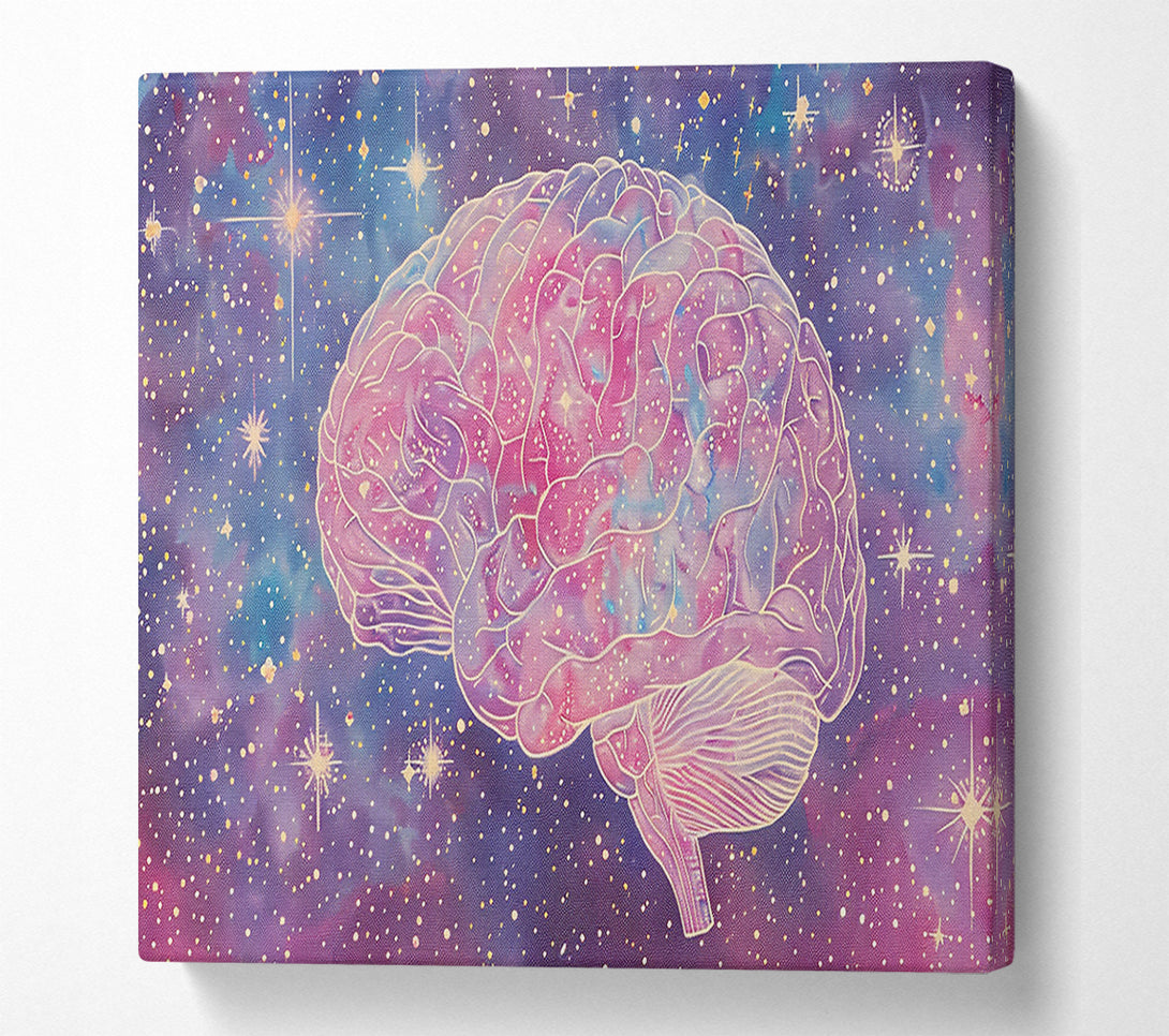  A Canvas Print of Cosmic Lavender Brain Canvas Art