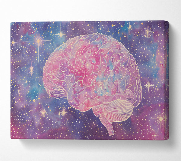  A Canvas Print of Cosmic Lavender Brain Canvas Art