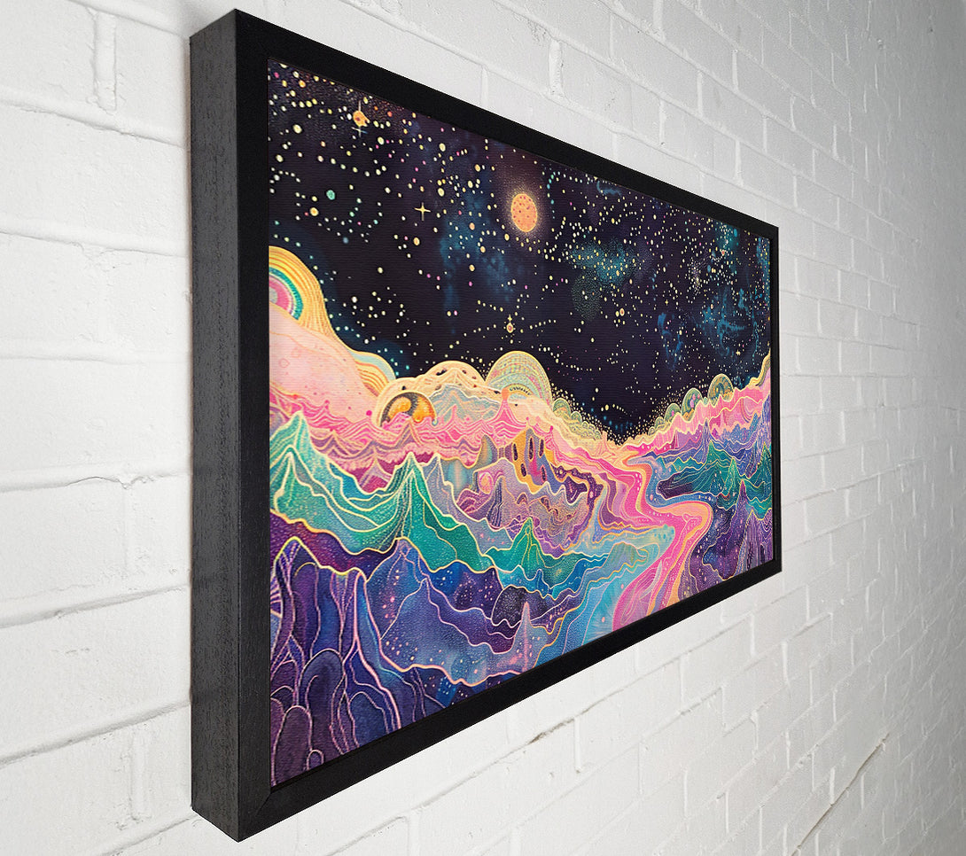  A Canvas Print of Pink Cosmic River Canvas Wall Art