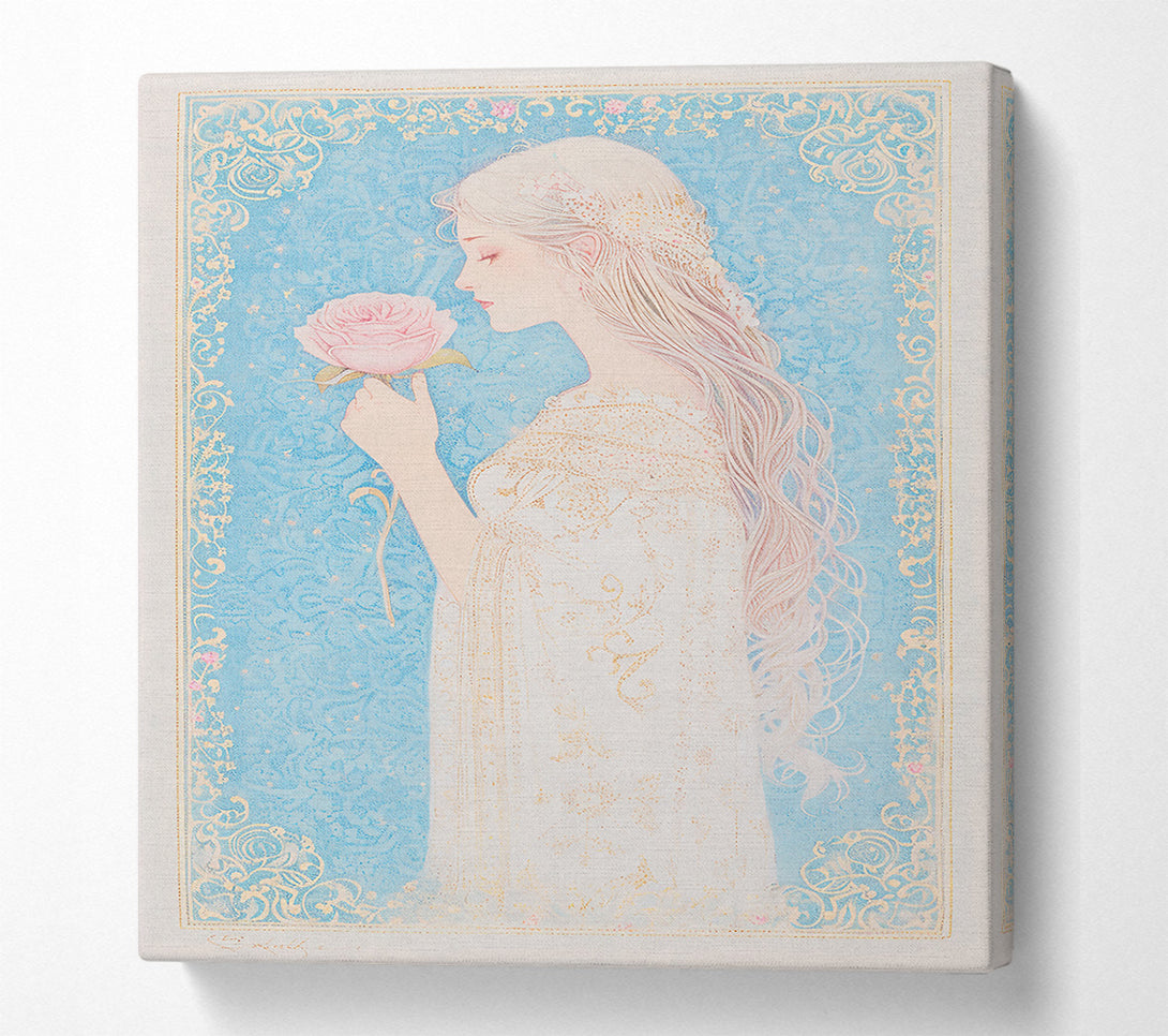  A Canvas Print of Azure Rose Dream Canvas Print