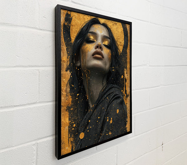 Gold And Black Lady
